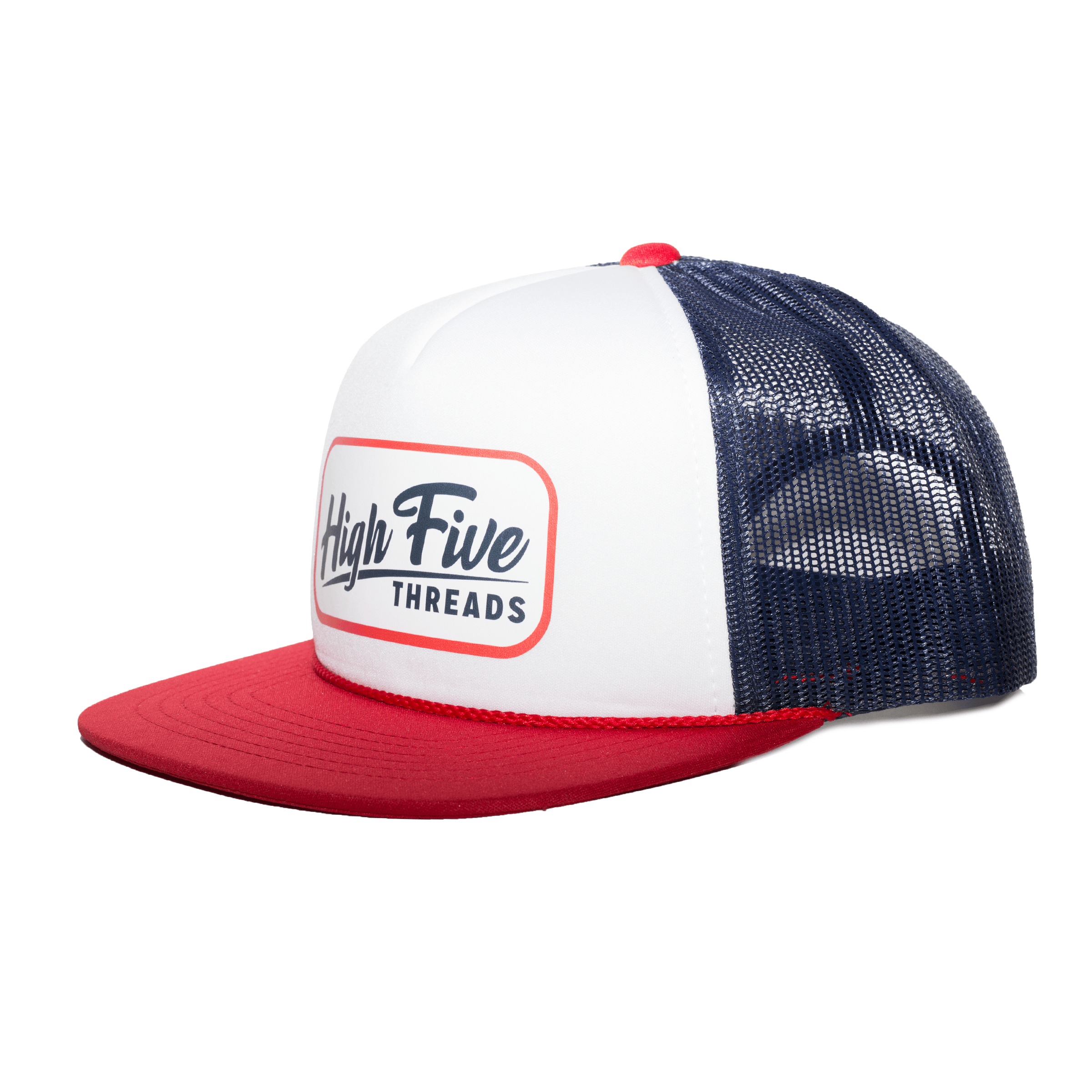 Red white and blue online mesh hat