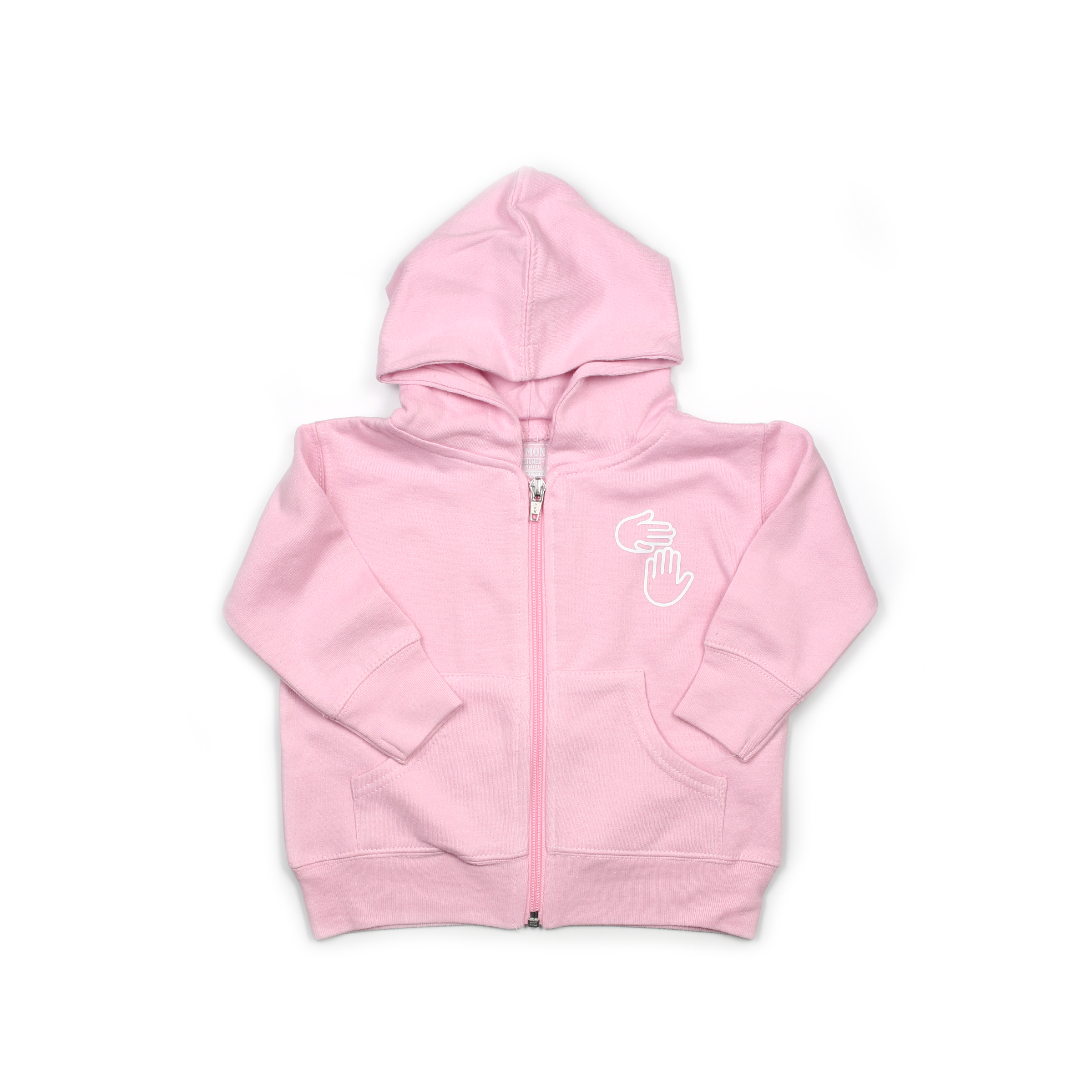 Michigan Hands Toddler Zip Hoodie (Pink) - Main Image