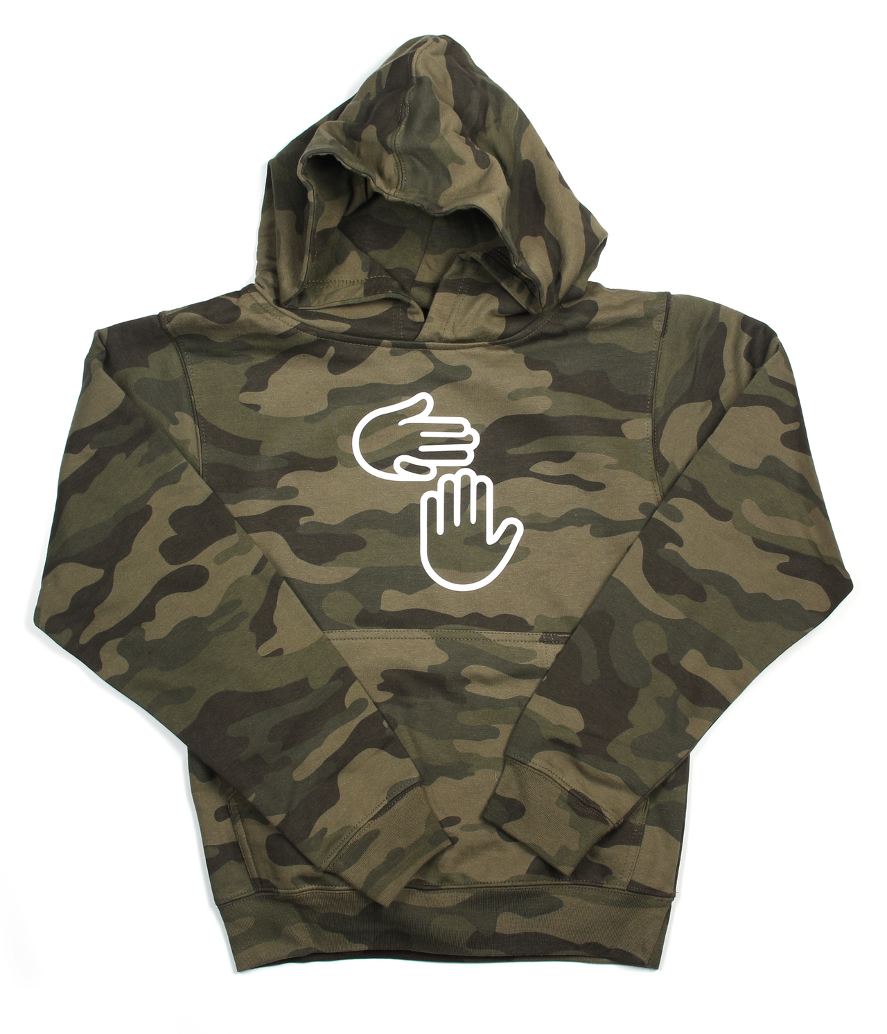 Michigan Hands Youth Pullover Hoodie (Camo)