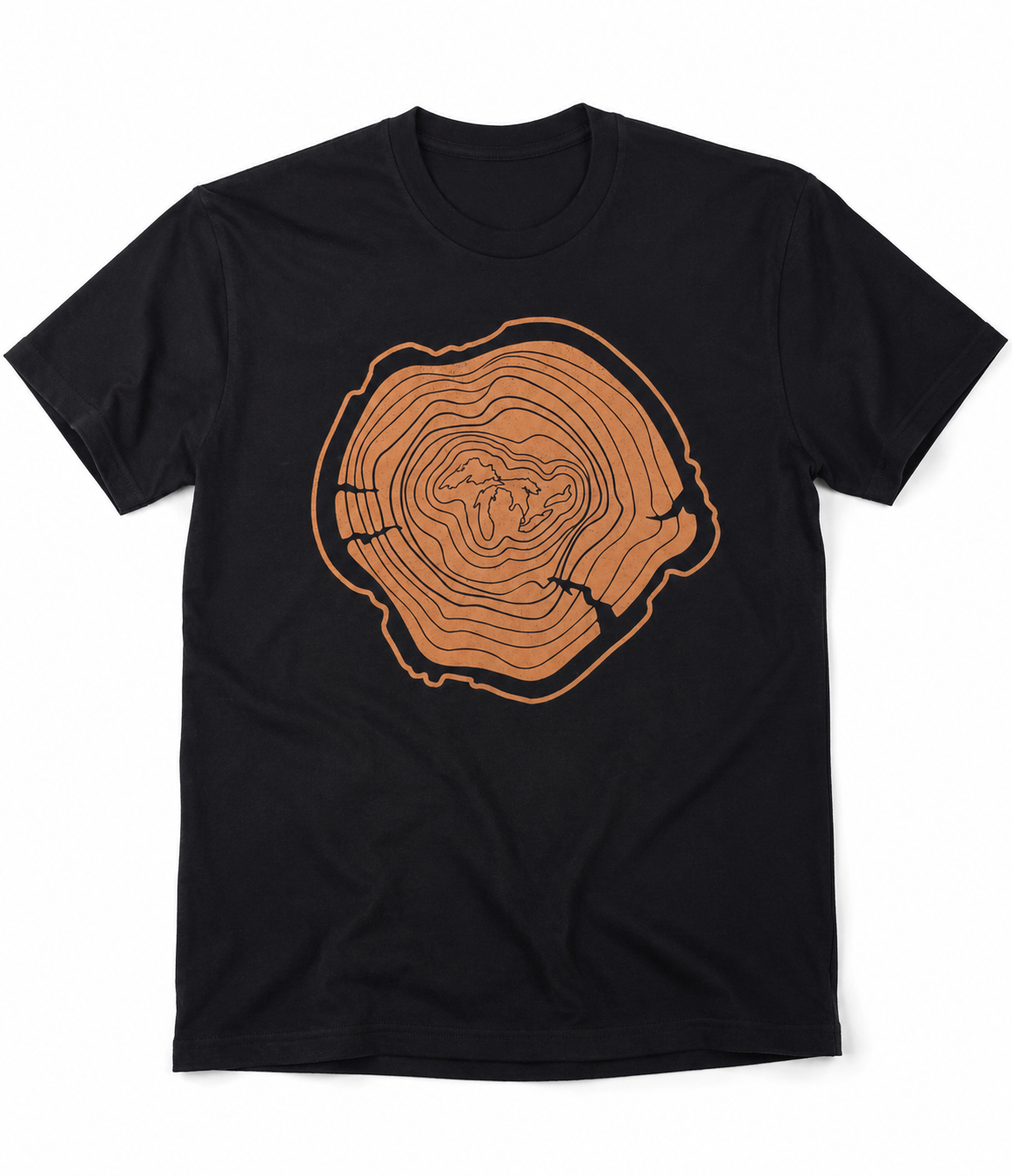 Great Lakes Tree Rings Tee (Black)
