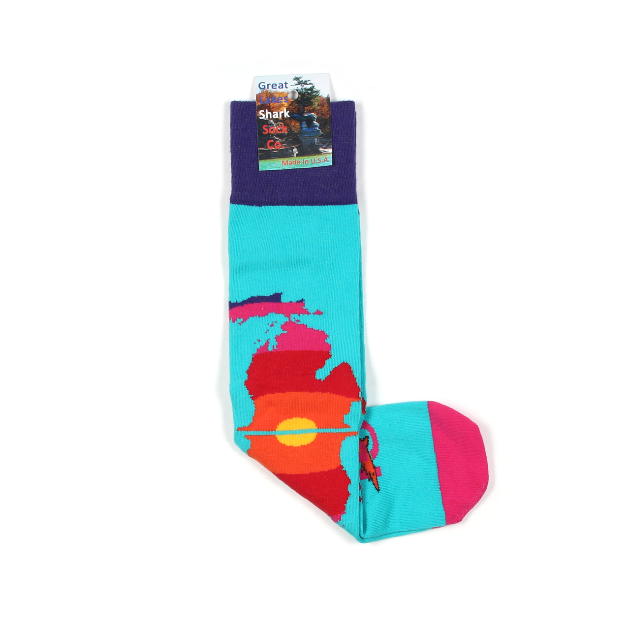 Sunset Michigan Crew Socks