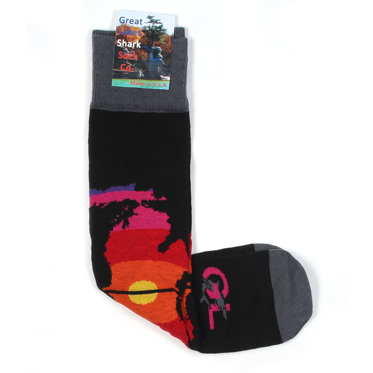 Sunset Michigan Crew Socks