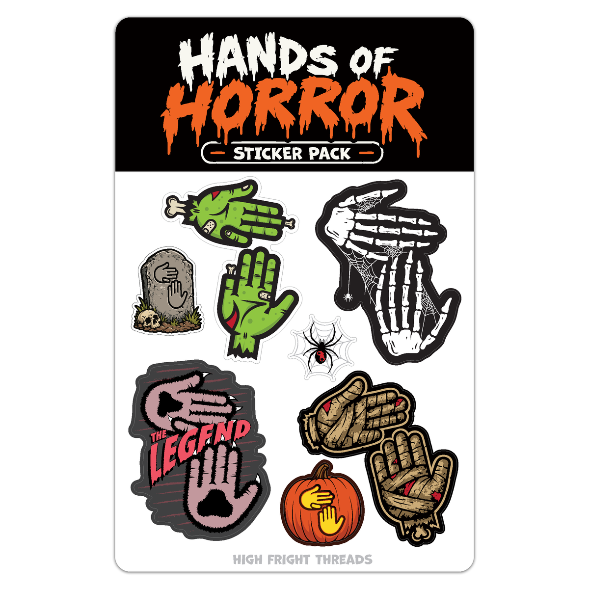 Hands of Horror Sticker Sheet