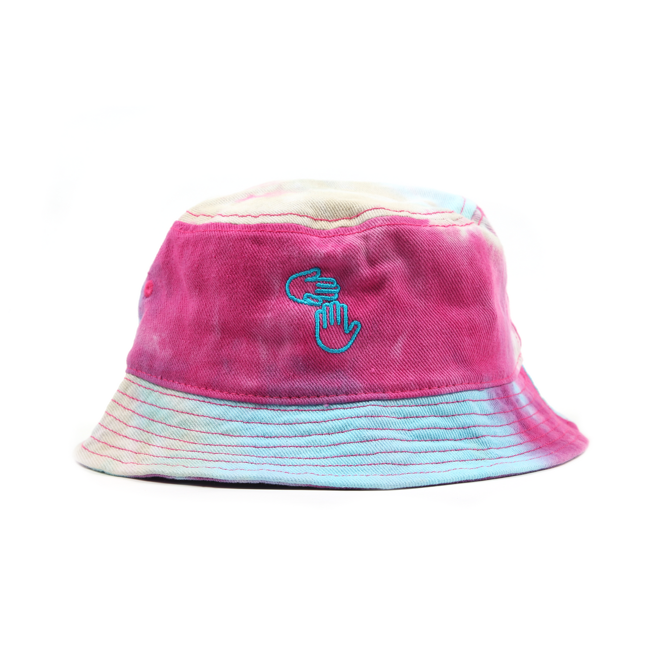 Michigan Hands Bucket Hat (Raspberry/Teal)