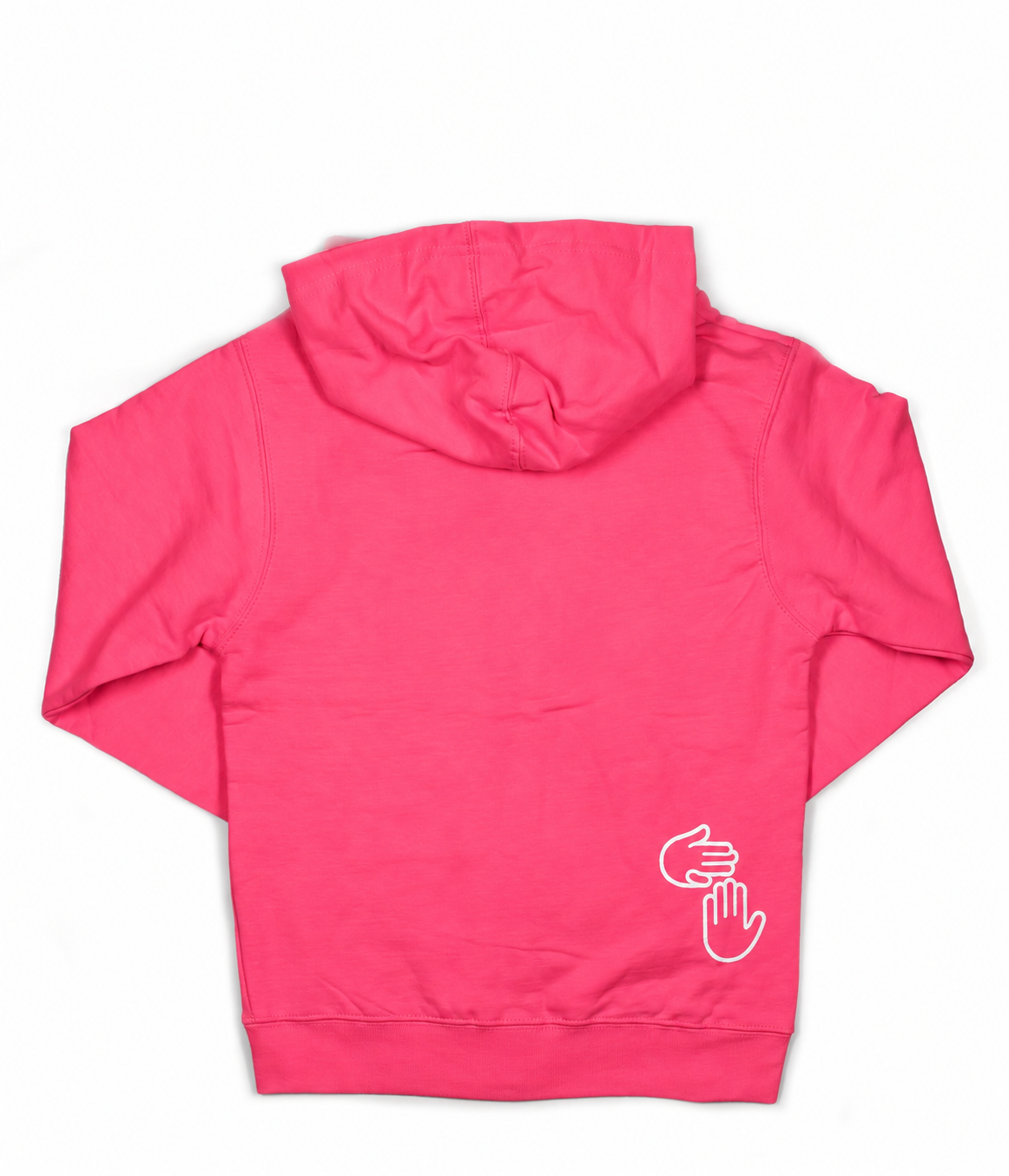 Michigan Hands Youth Zip Hoodie (Hot Pink)