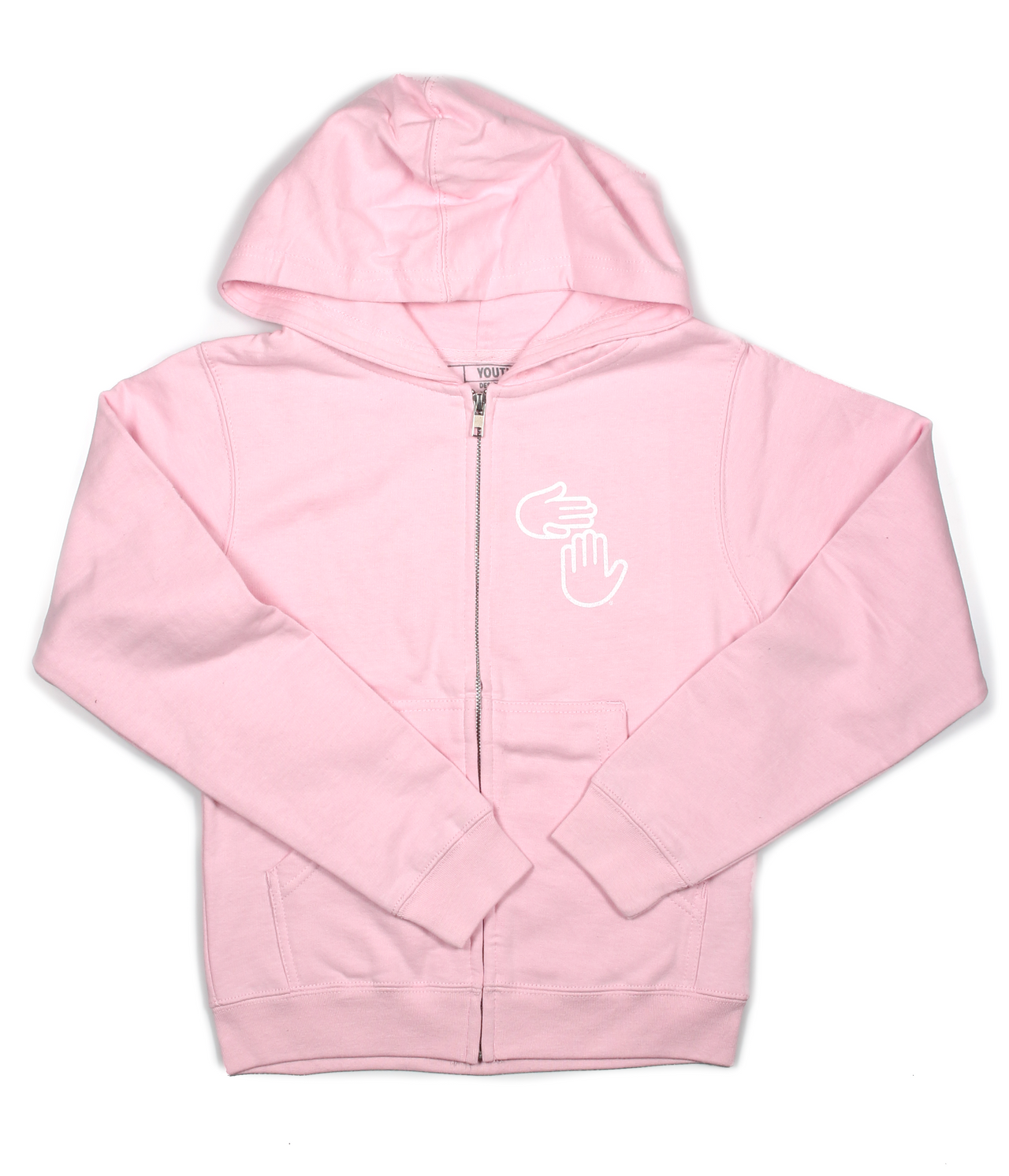 Michigan Hands Youth Zip Hoodie (Pink)