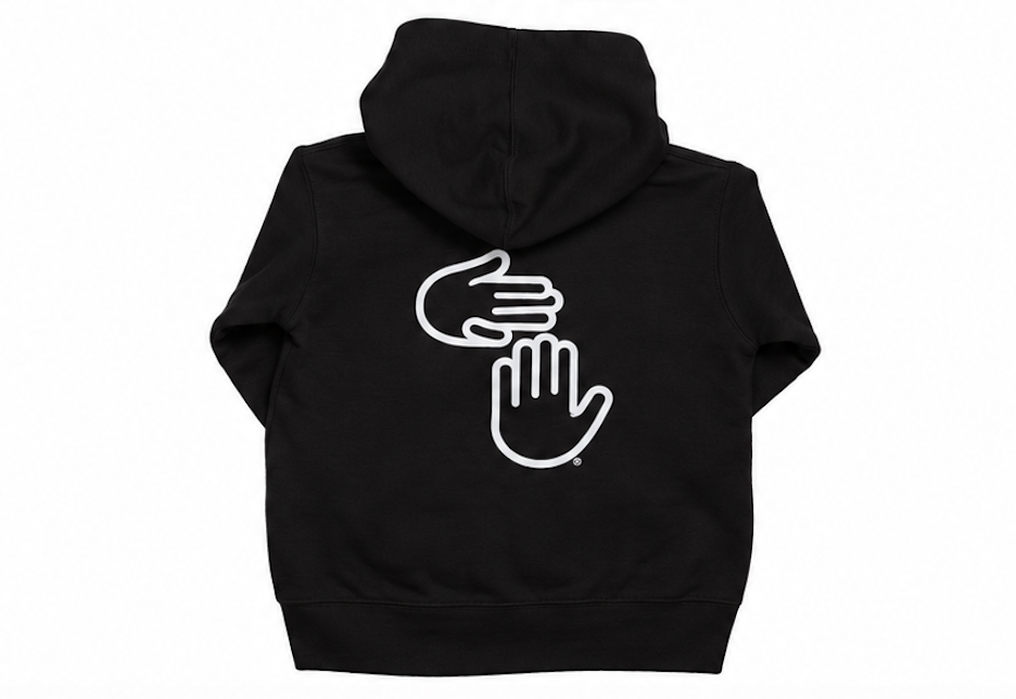 Michigan Hands Toddler Zip Hoodie (Black)