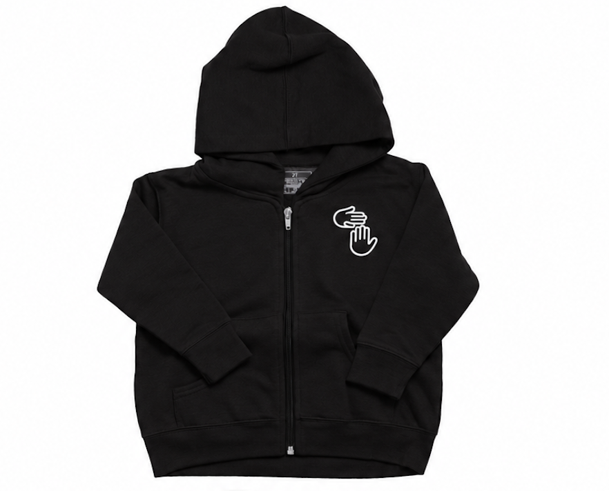 Michigan Hands Toddler Zip Hoodie (Black)