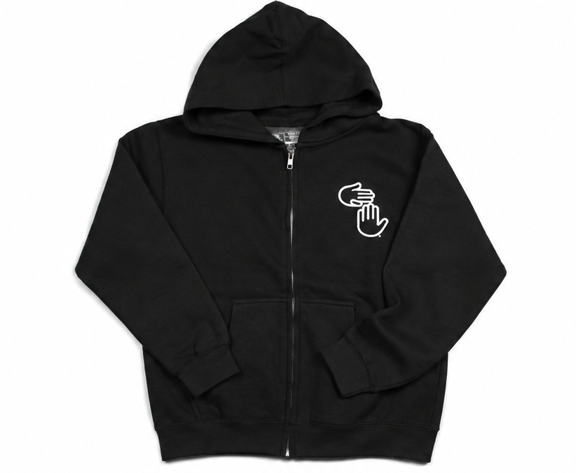 Michigan Hands Youth Zip Hoodie (Black)