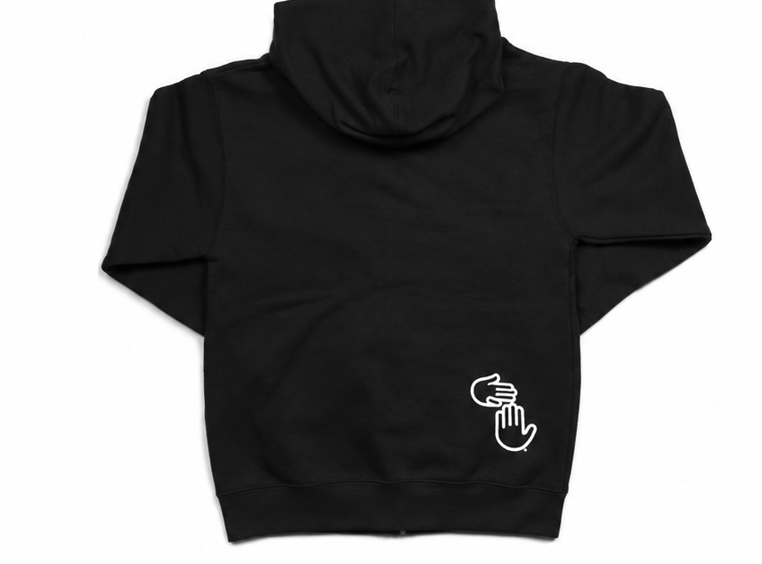 Michigan Hands Youth Zip Hoodie (Black)