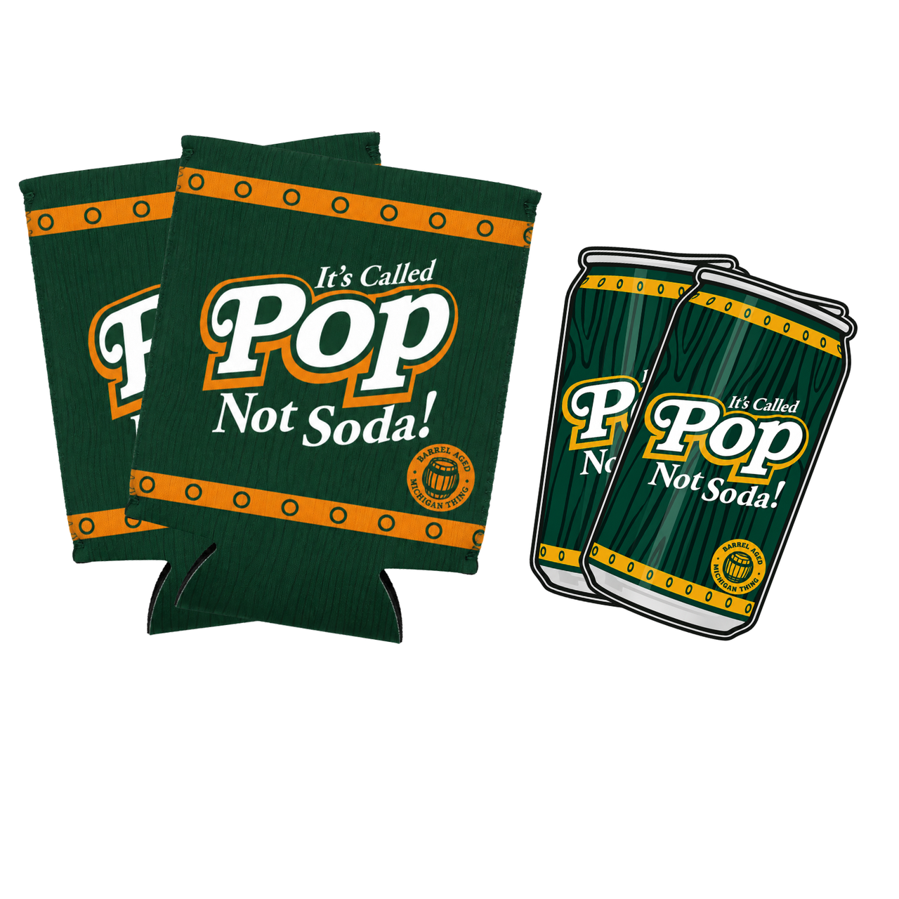 It's Called Pop Sticker and Can Hugger Bundle