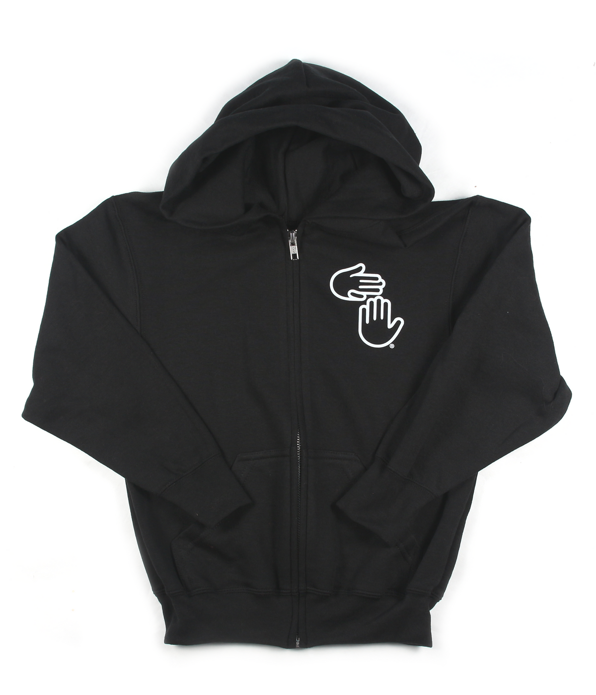 Michigan Hands Youth Zip Hoodie (Black)
