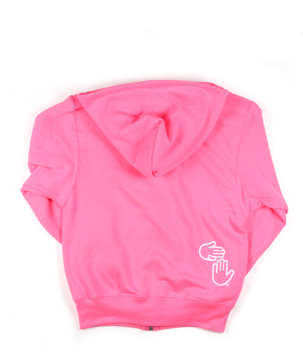 Michigan Hands Youth Zip Hoodie (Hot Pink)