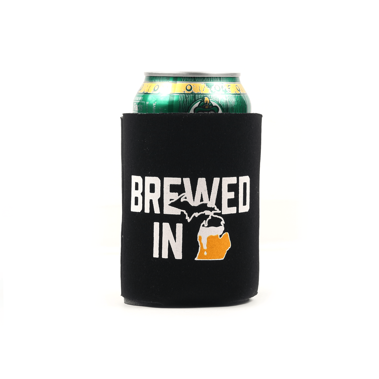 Brewed in MI Can Hugger (Black)