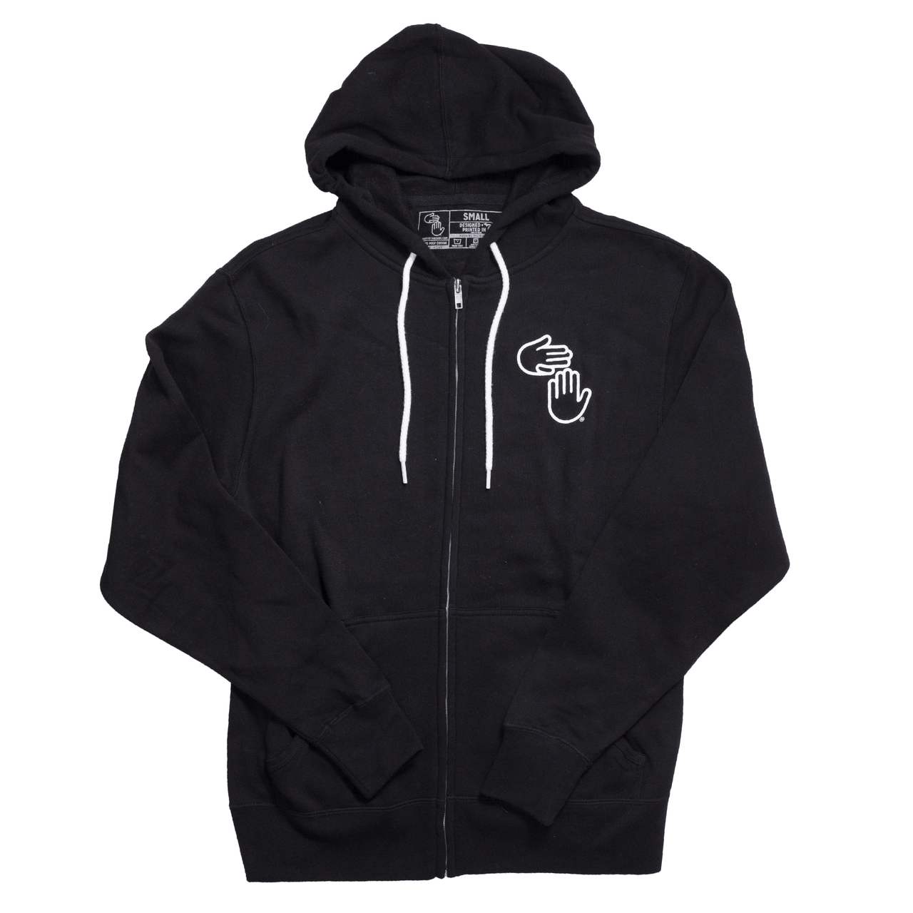 Michigan Hands Zip Hoodie (Black)