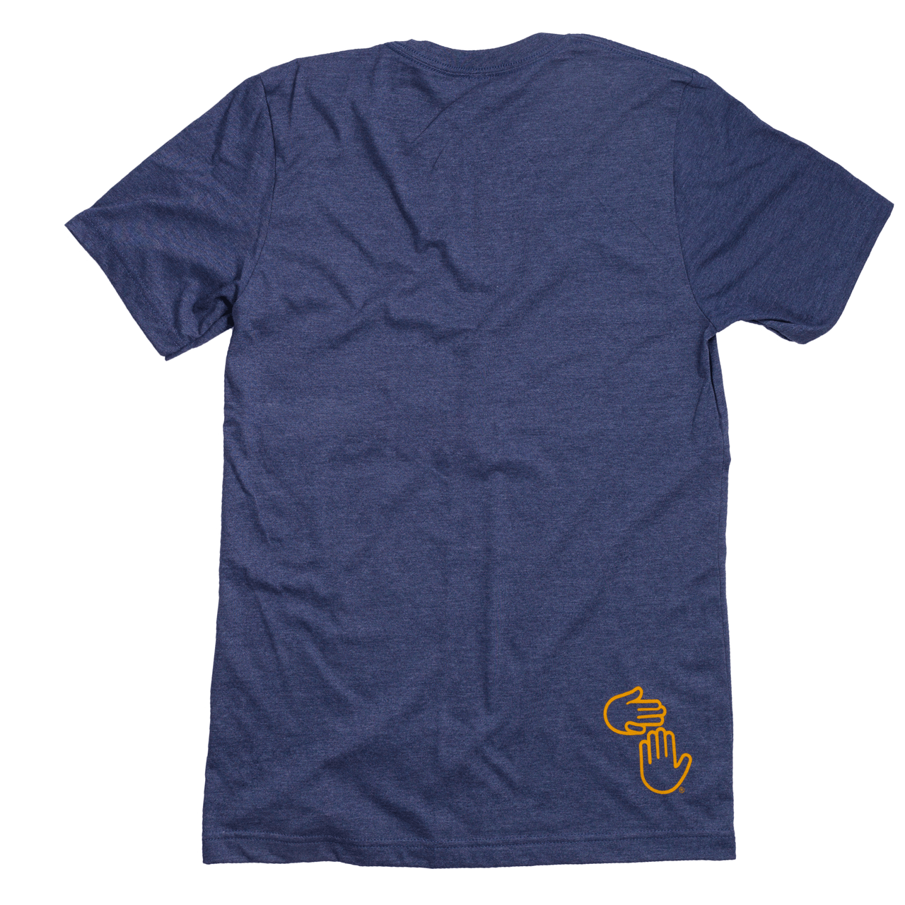 Michigan Hands Tee (Navy and Gold)