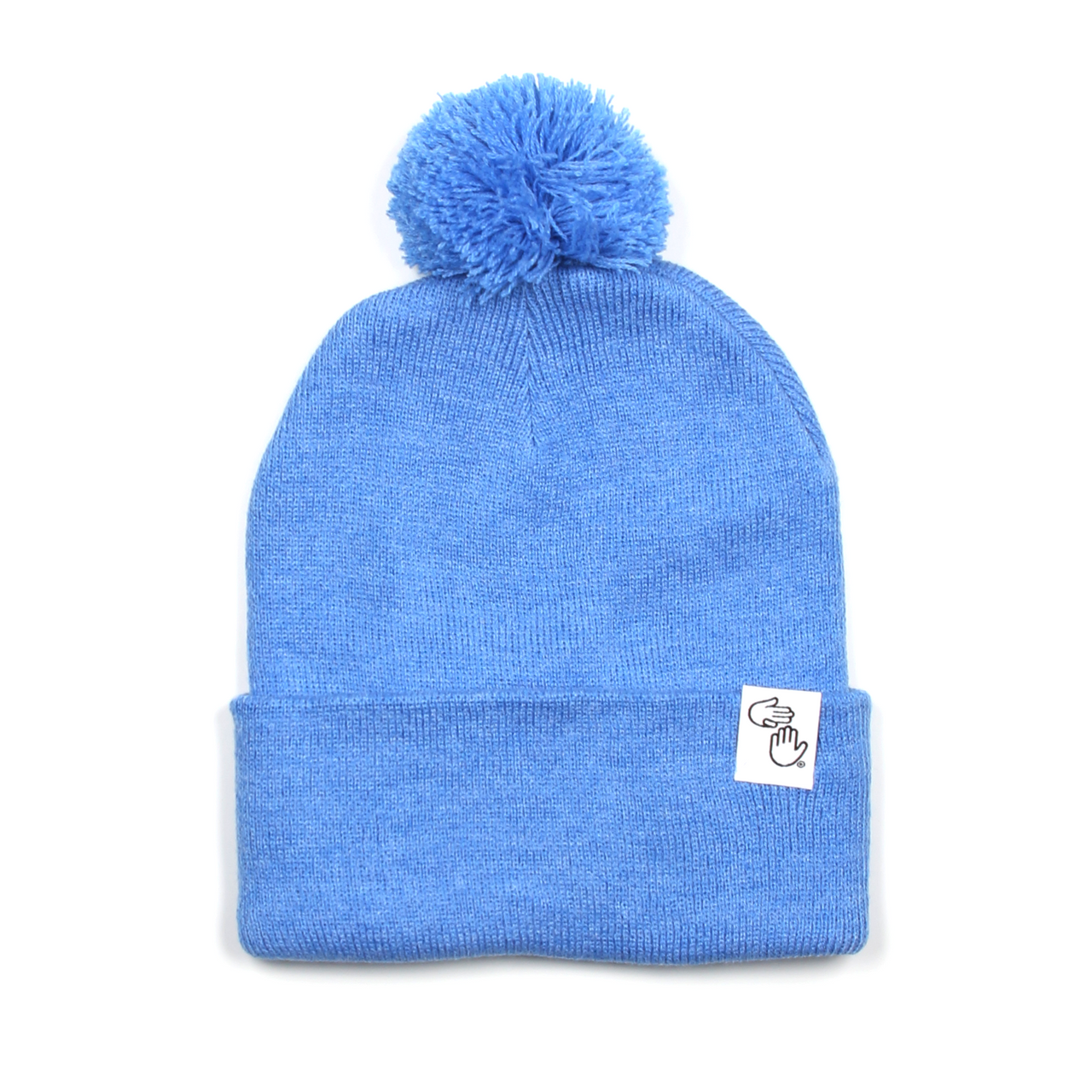 Pom Beanie (Heather Blue)