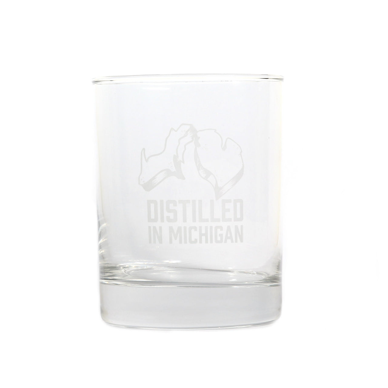 Distilled in Michigan Rocks Glass