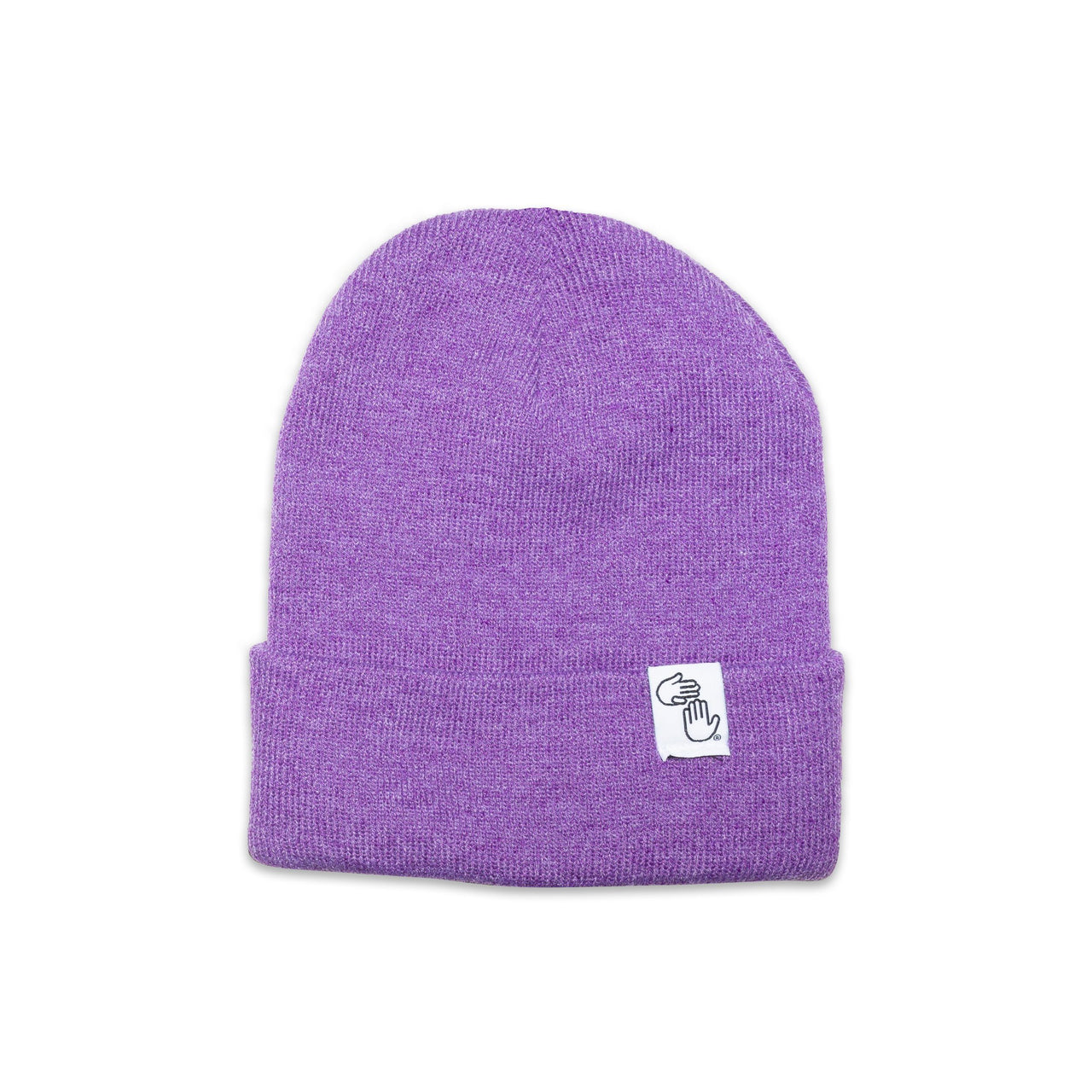 Knit Beanie (Heather Purple)