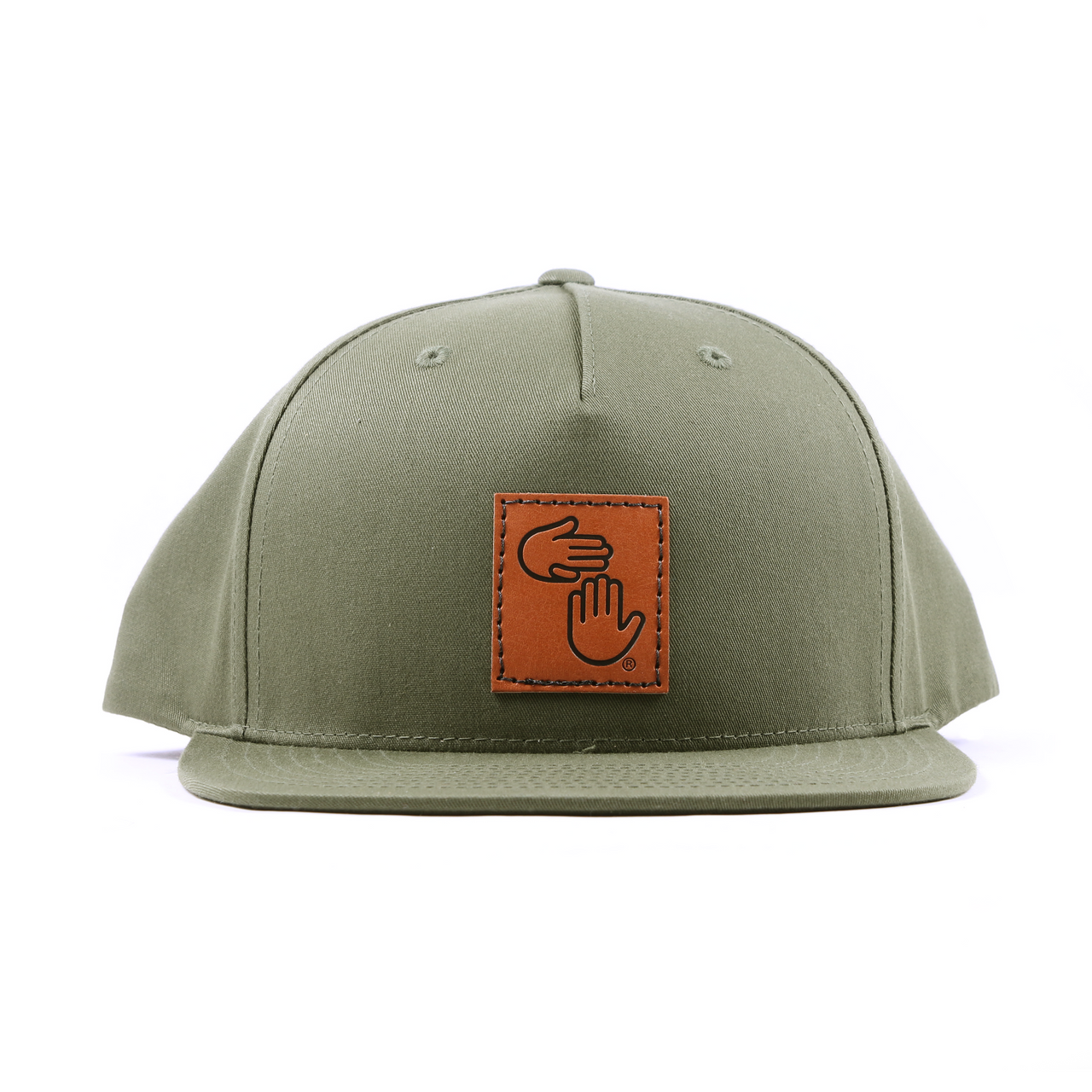Leather Patch Trucker (Olive)