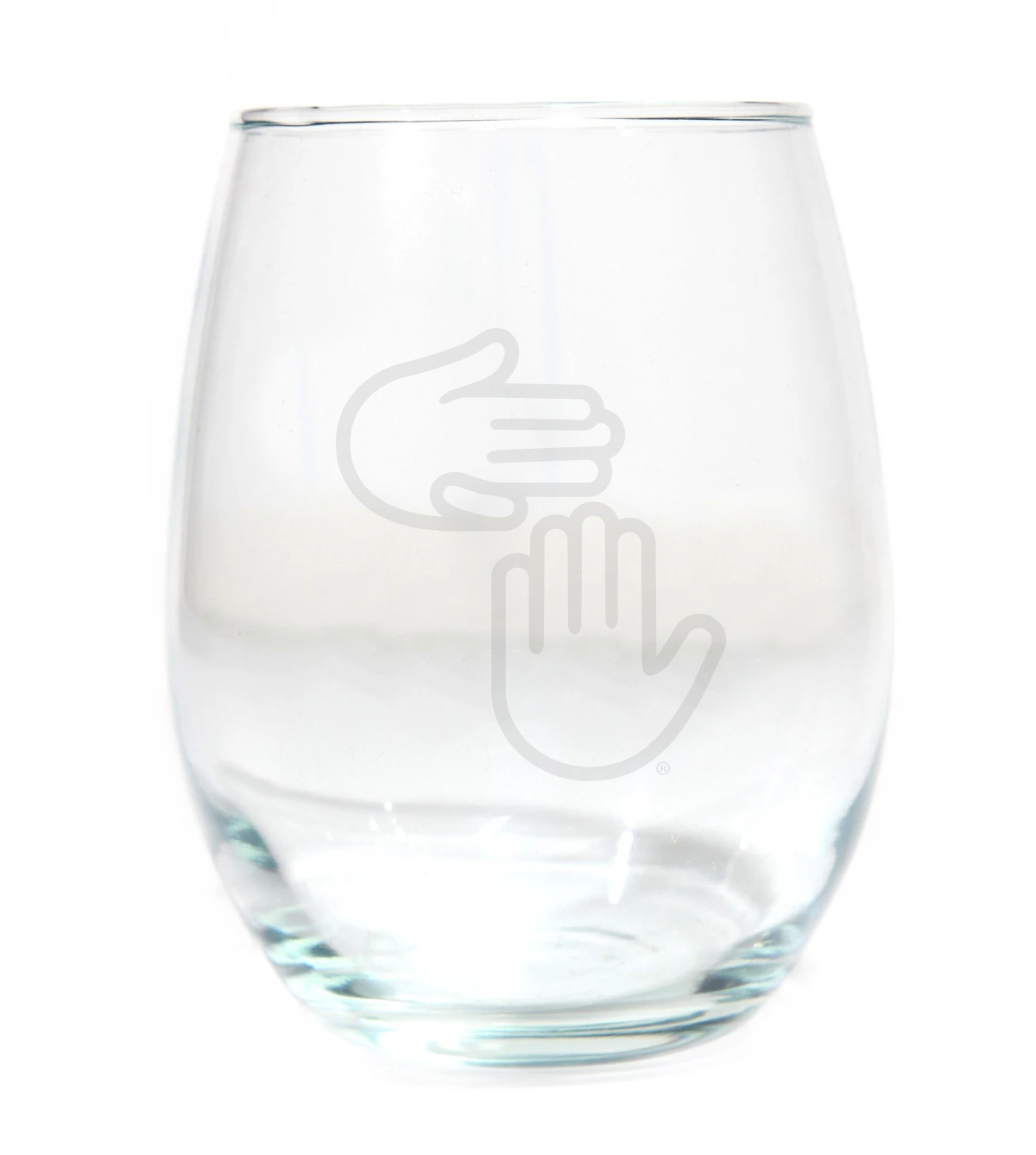 Michigan Hands Wine Glass