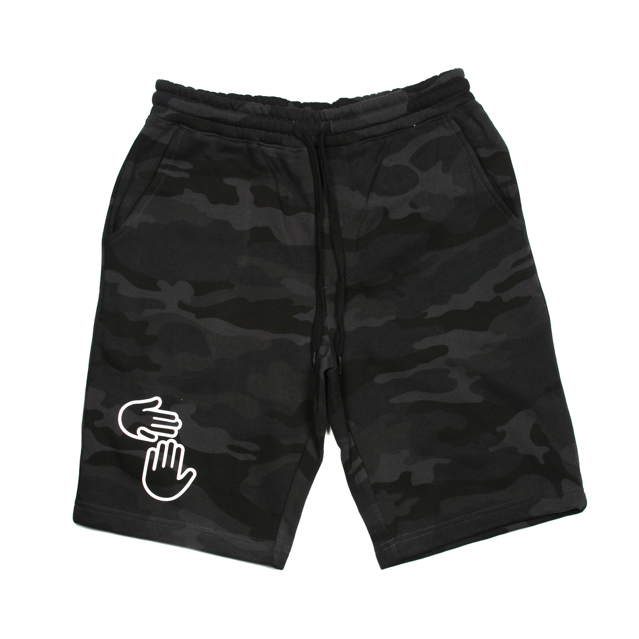 Michigan Hands Fleece Shorts (Black Camo)