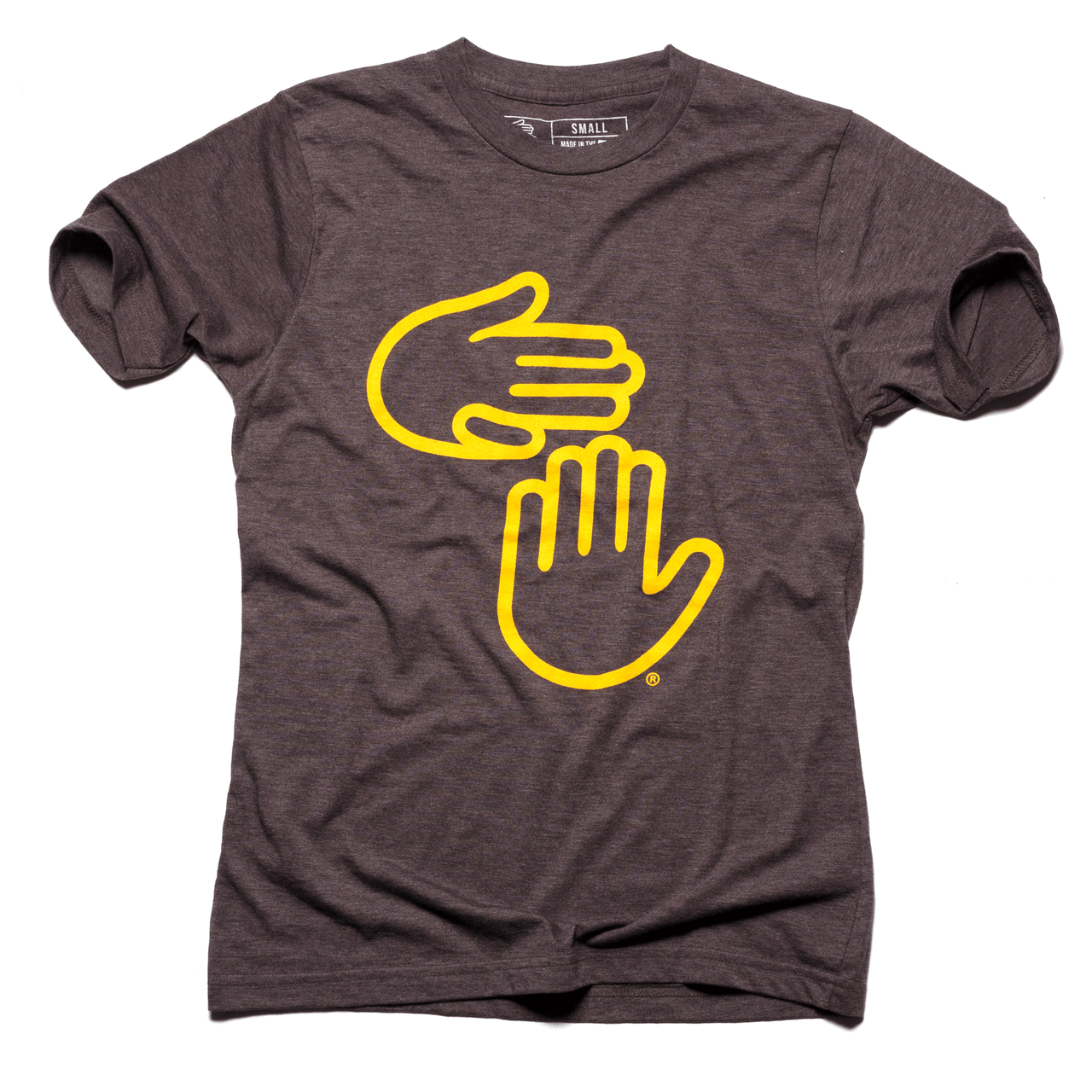 Michigan Hands Tee (Brown and Gold)