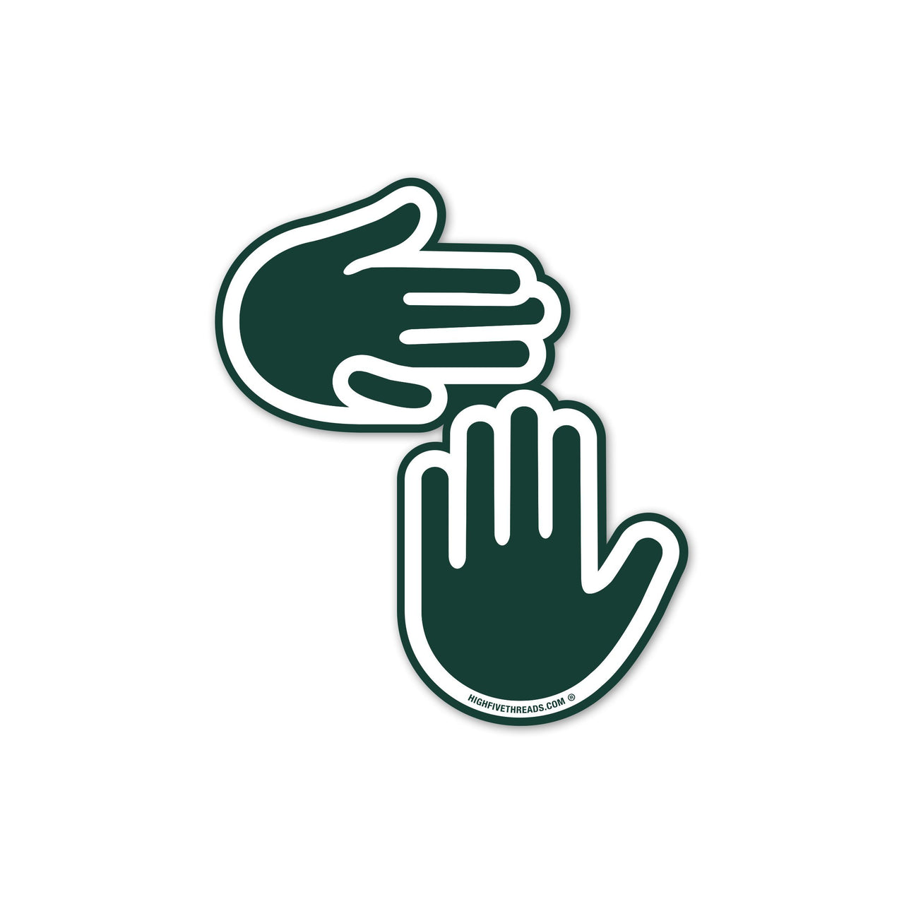 Michigan Hands Sticker (Green and White)