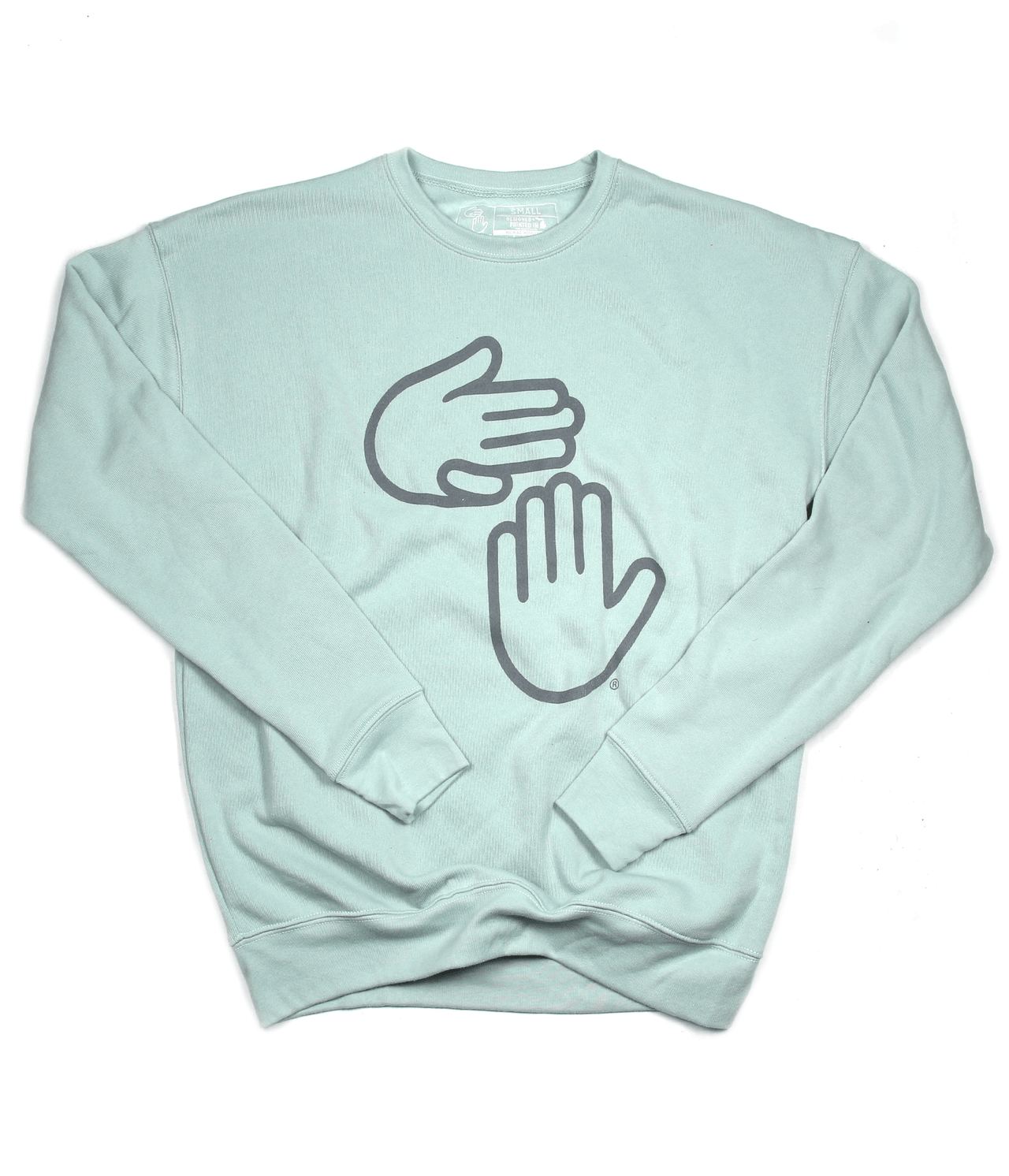 Michigan Hands Crewneck (Dusty Mint)