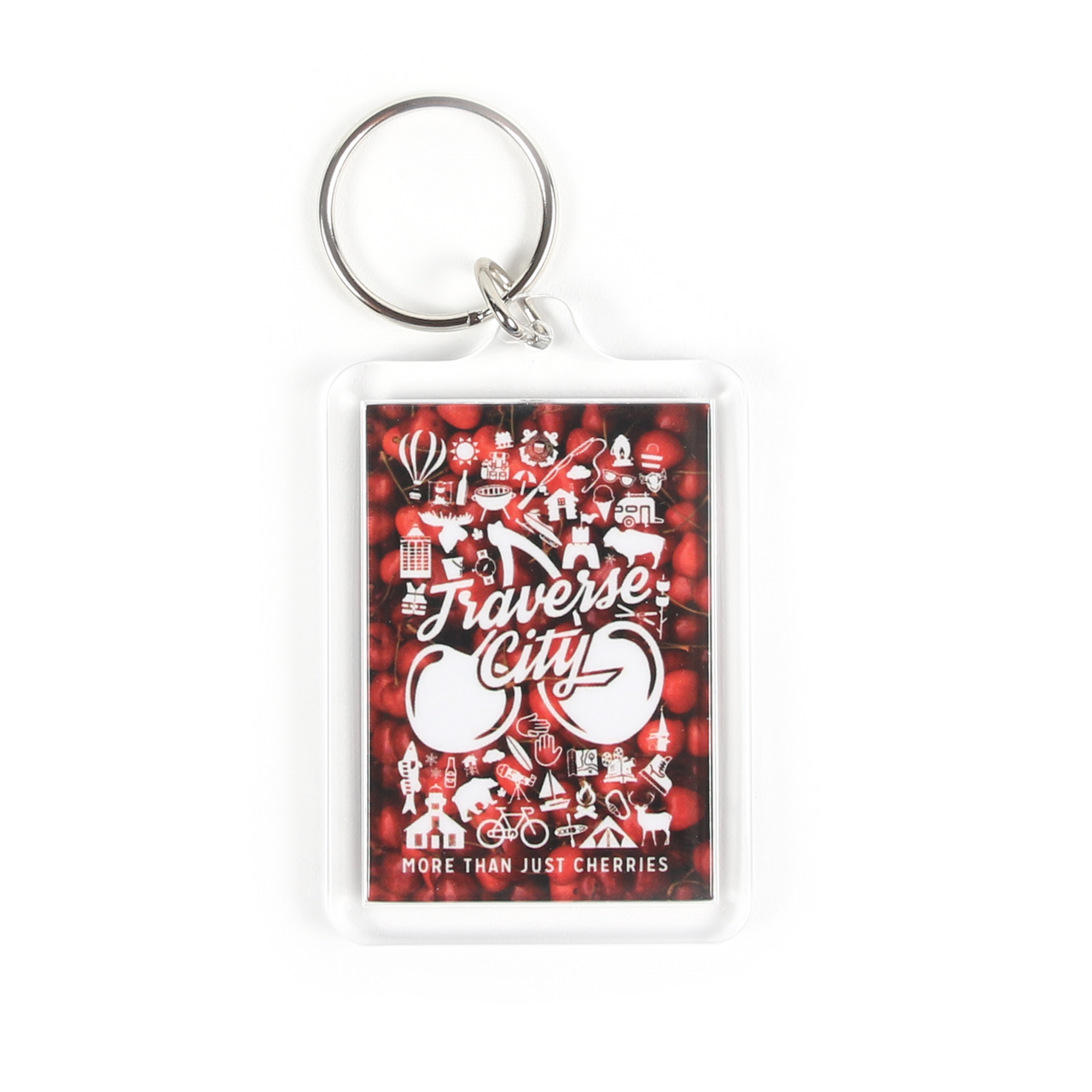 Traverse City: More Than Cherries Keychain