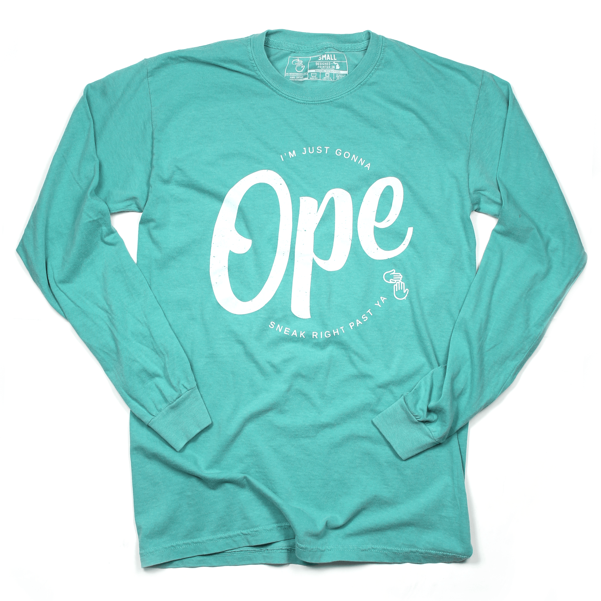 Ope Vintage Long Sleeve Tee (Seafoam)