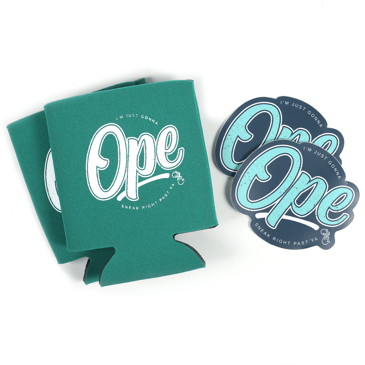 Ope Sticker and Can Hugger Bundle