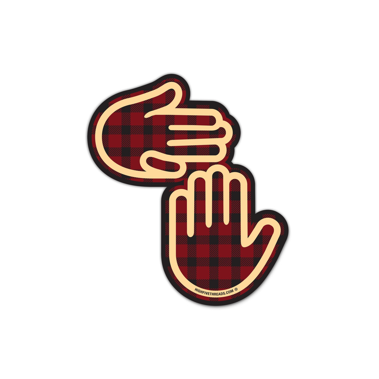 Michigan Hands Sticker (Plaid)