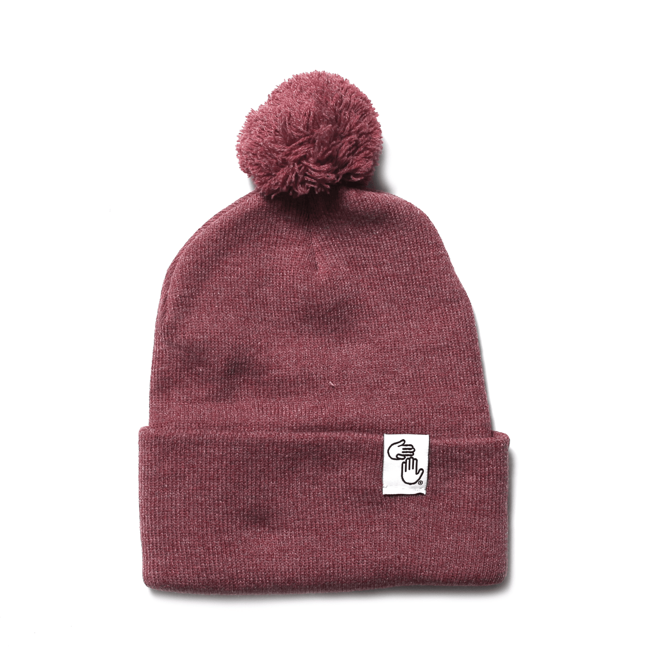 Pom Beanie (Heather Red)
