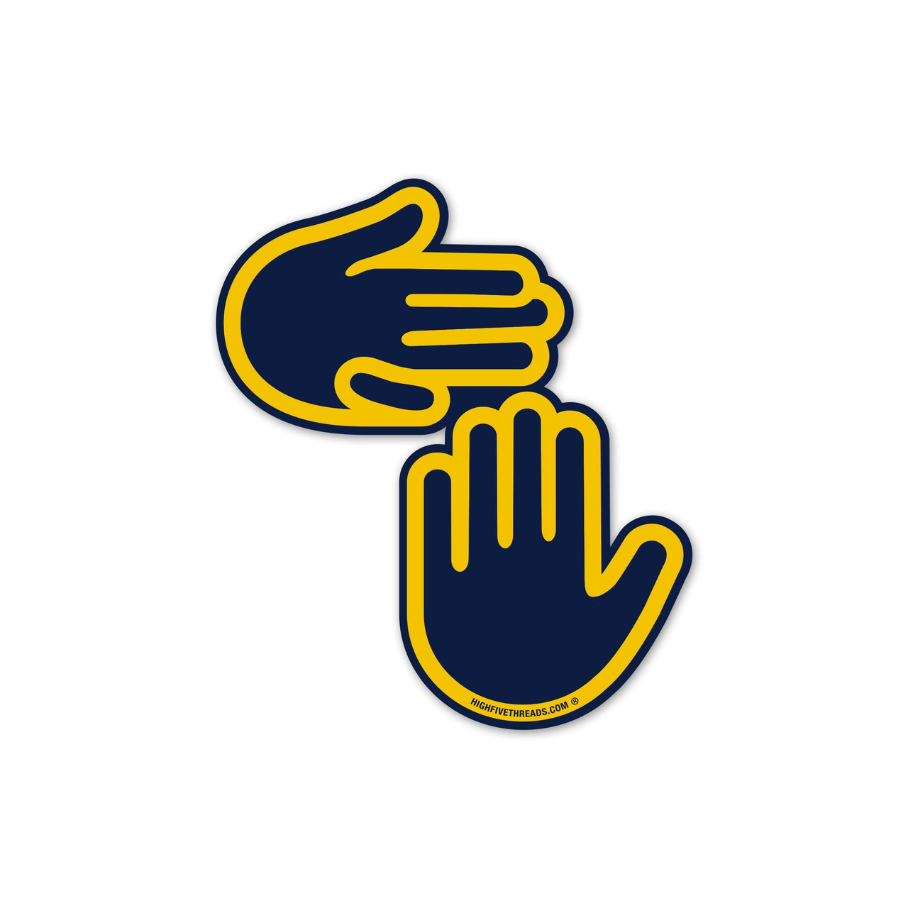 Michigan Hands Sticker (Maize and Blue)
