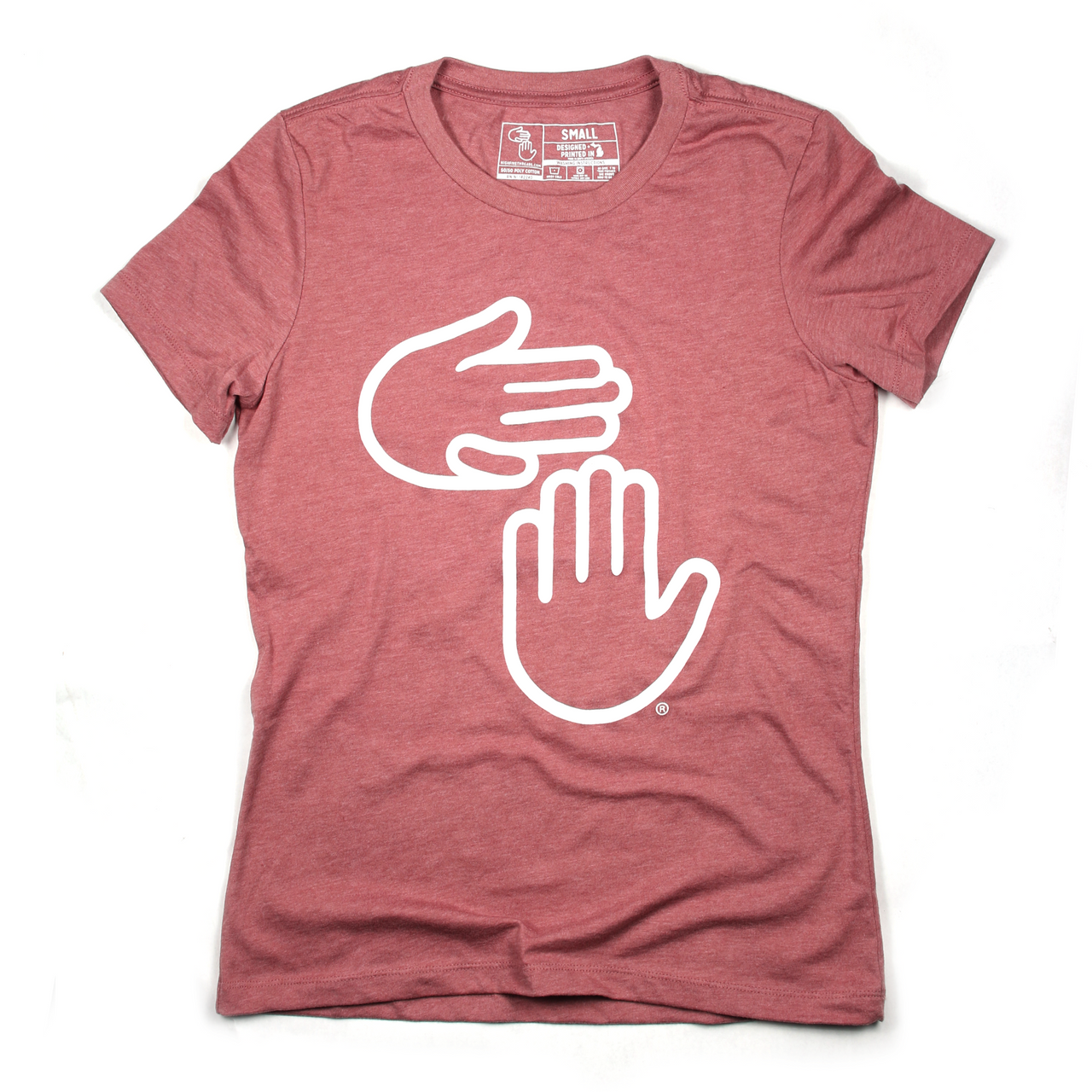 Women's Michigan Hands Tee (Heather Mauve)