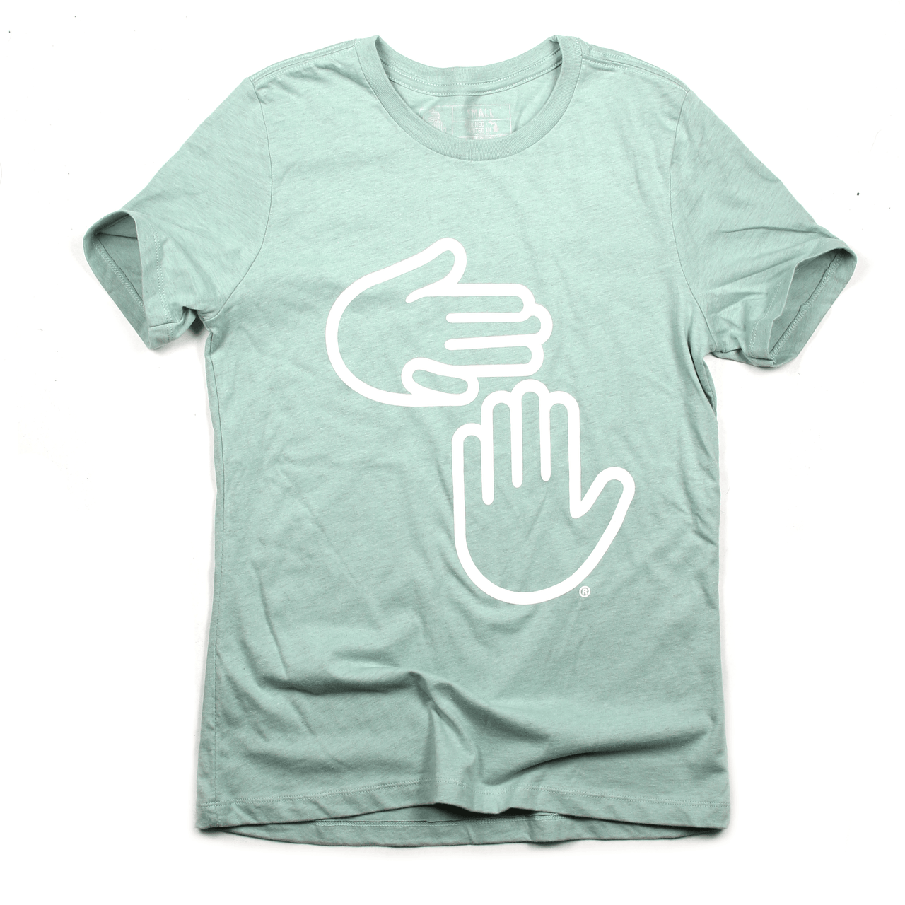 Women's Michigan Hands Tee (Dusty Mint)