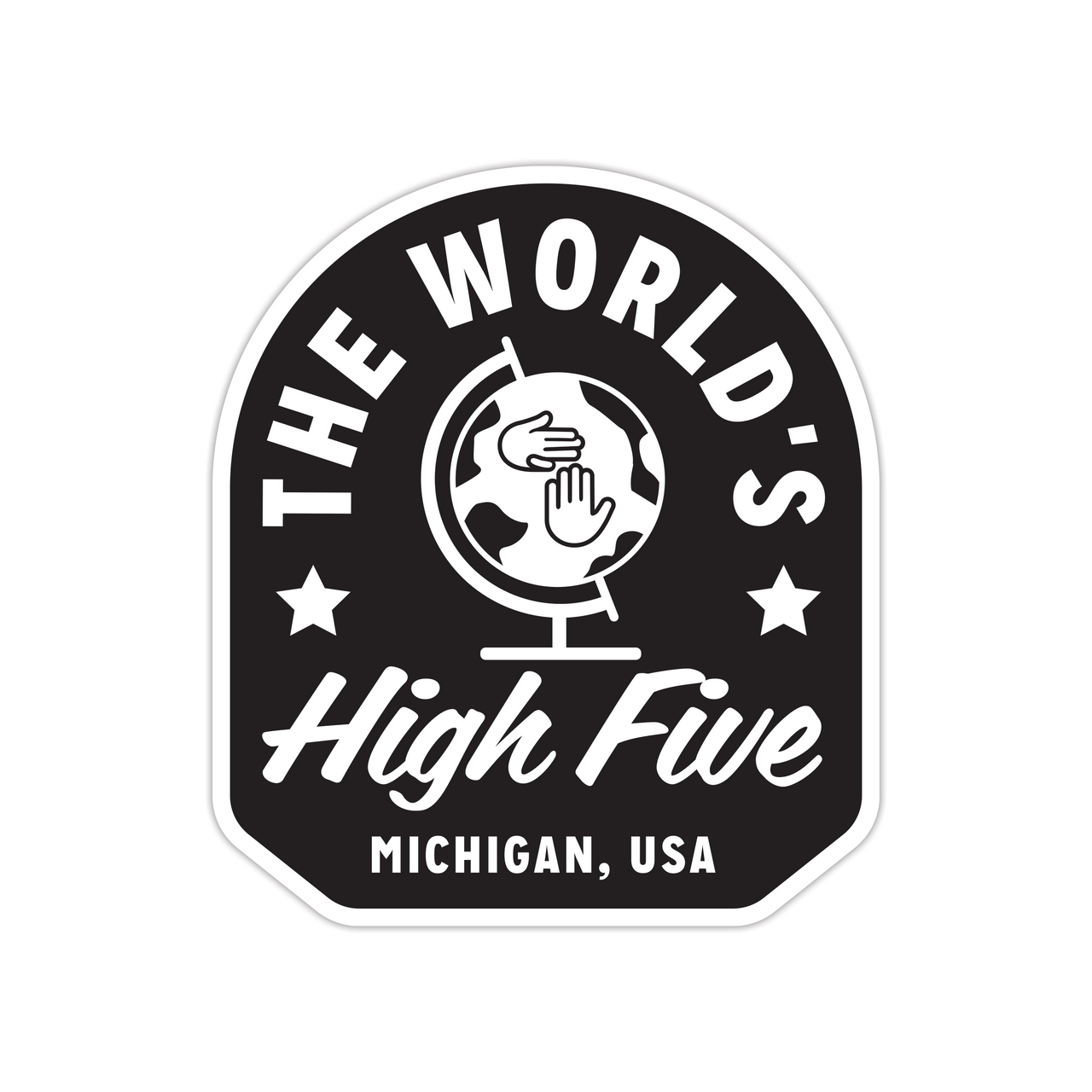 World's High Five Sticker