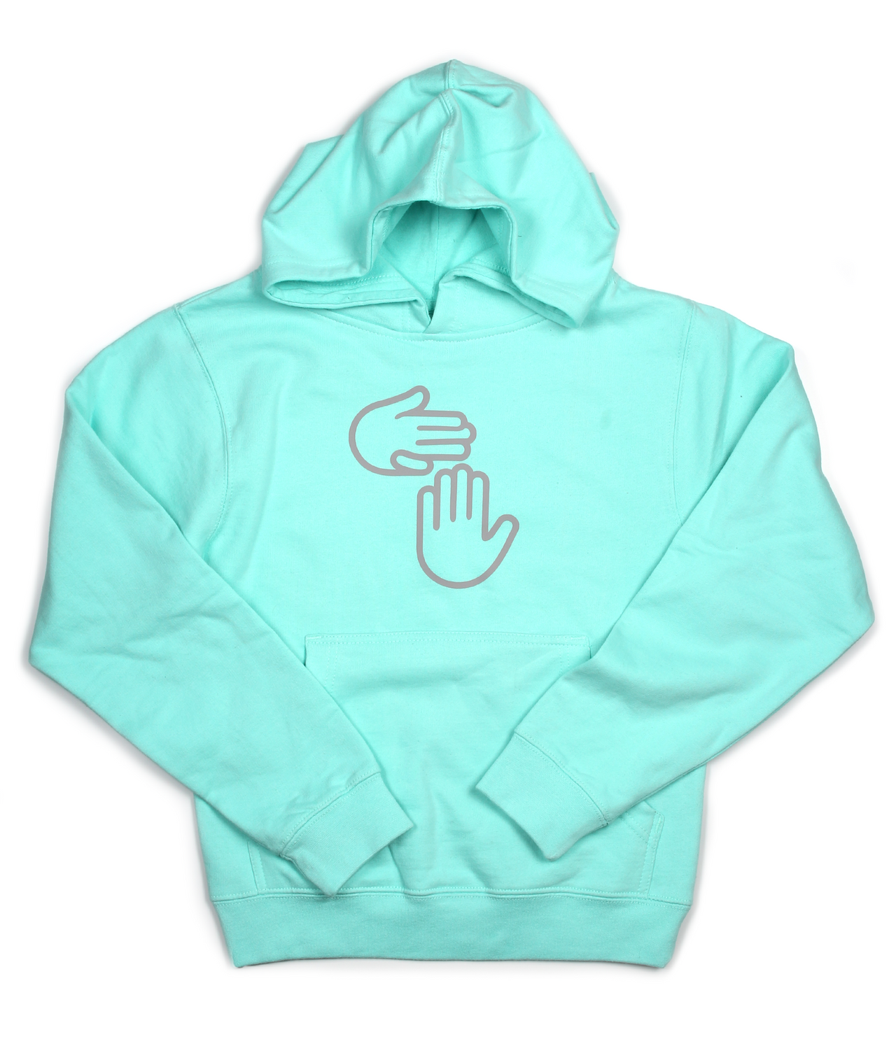 Michigan Hands Youth Pullover Hoodie (Mint)