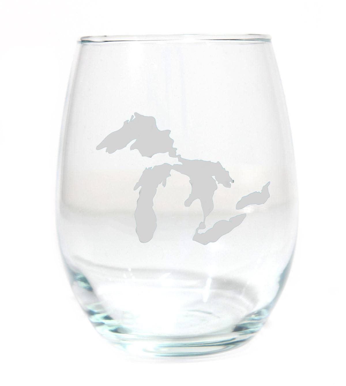 Great Lakes Wine Glass (Etch)